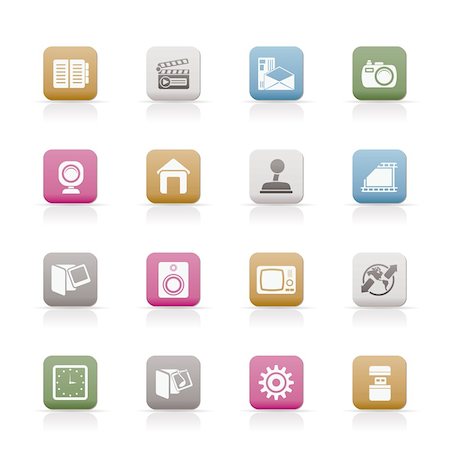 simsearch:400-04289956,k - Internet, Computer and mobile phone icons - Vector icon set Stock Photo - Budget Royalty-Free & Subscription, Code: 400-04290319