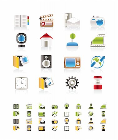 simsearch:400-04241862,k - Internet, Computer and mobile phone icons - Vector icon set Photographie de stock - Aubaine LD & Abonnement, Code: 400-04290310