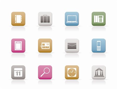 Business, Office and Mobile phone icons - Vector Icon Set Stock Photo - Budget Royalty-Free & Subscription, Code: 400-04290321