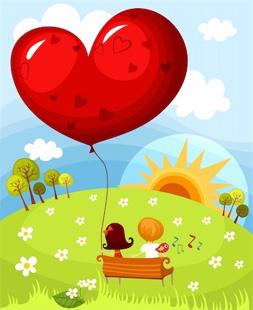 simsearch:400-03985974,k - vector illustration of a cute valentine card Stockbilder - Microstock & Abonnement, Bildnummer: 400-04290981