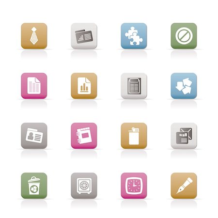 Business and Office Icons - vector icon set Stock Photo - Budget Royalty-Free & Subscription, Code: 400-04291047
