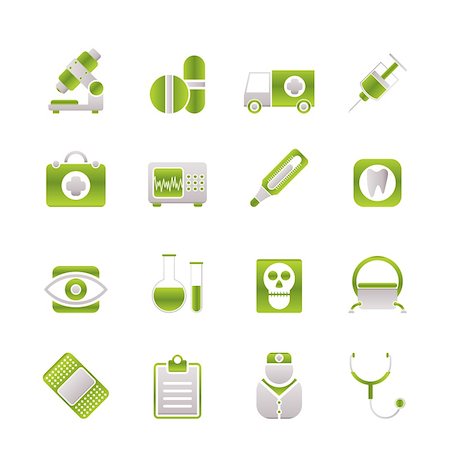 medical, hospital and health care icons Stock Photo - Budget Royalty-Free & Subscription, Code: 400-04291157