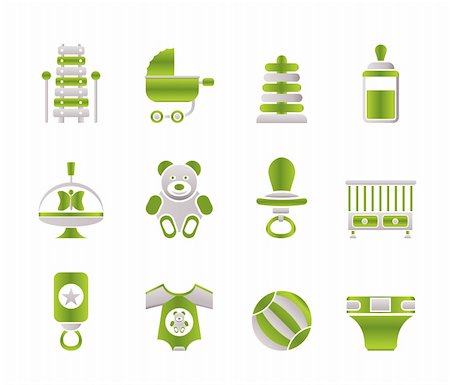 Child, Baby and Baby Online Shop Icons - Vector Icon Set Stock Photo - Budget Royalty-Free & Subscription, Code: 400-04291151