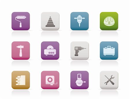 peck - Building and Construction Tools icons - Vector Icon Set Stock Photo - Budget Royalty-Free & Subscription, Code: 400-04291172