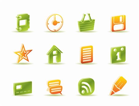 Internet and Website Icons - Vector Icon Set Photographie de stock - Aubaine LD & Abonnement, Code: 400-04291202