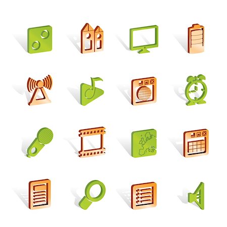 simsearch:400-05918066,k - Mobile phone  performance, internet and office icons - vector icon set Stock Photo - Budget Royalty-Free & Subscription, Code: 400-04291271