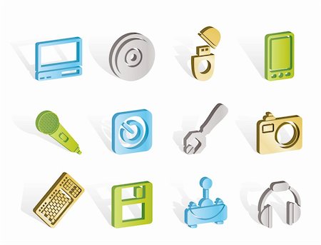 simsearch:400-05918066,k - Computer and mobile phone Equipment Icons - Vector Icon Set Stock Photo - Budget Royalty-Free & Subscription, Code: 400-04291381