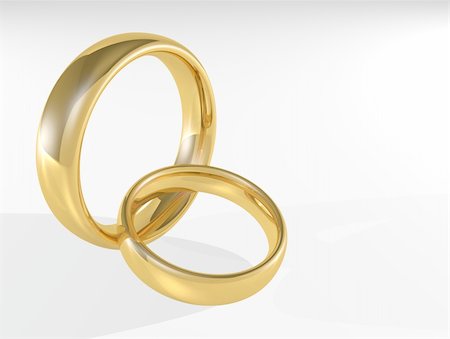gold shiny wedding rings Photographie de stock - Aubaine LD & Abonnement, Code: 400-04291717