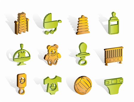 Child, Baby and Baby Online Shop Icons - Vector Icon Set Stock Photo - Budget Royalty-Free & Subscription, Code: 400-04291823