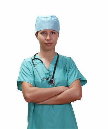 Portrait of a confident female doctor with arms crossed. Stock Photo - Budget Royalty-Free & Subscription, Code: 400-04291865