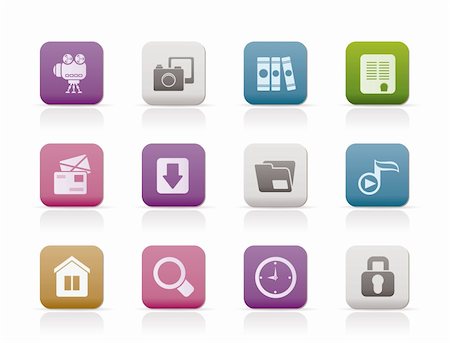 Computer and website icons - vector icon set Stock Photo - Budget Royalty-Free & Subscription, Code: 400-04291879
