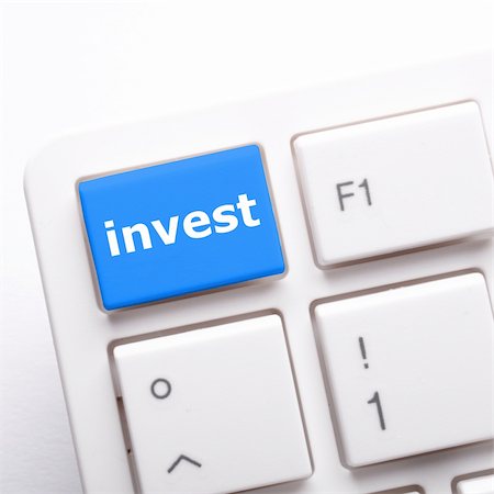 simsearch:400-08314914,k - invest key on keyboard showing financial business investment concept Stock Photo - Budget Royalty-Free & Subscription, Code: 400-04292208