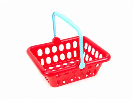 A shopping basket isolated against a white background Stock Photo - Budget Royalty-Free & Subscription, Code: 400-04292365