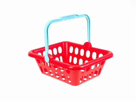 A shopping basket isolated against a white background Stock Photo - Budget Royalty-Free & Subscription, Code: 400-04292370