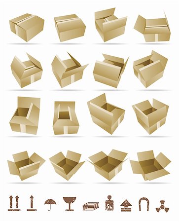paper umbrella - Vector Illustration of shipping box vector and Box Icon and Signs Stock Photo - Budget Royalty-Free & Subscription, Code: 400-04292465