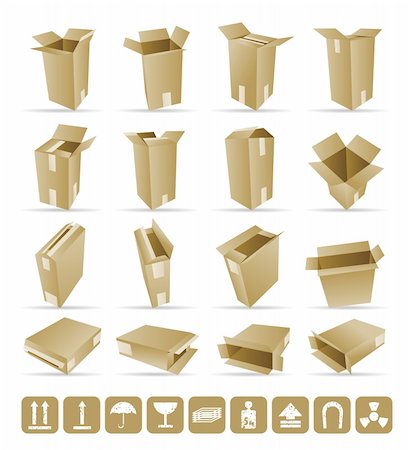 paper umbrella - Vector Illustration of shipping box vector and Box Icon and Signs Stock Photo - Budget Royalty-Free & Subscription, Code: 400-04292466