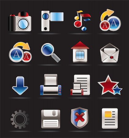 simsearch:400-04289956,k - Internet and Website Icons - Vector Icon Set Stock Photo - Budget Royalty-Free & Subscription, Code: 400-04292538