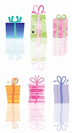 simsearch:400-06101480,k - abstract present and gift icons - vector icon set Stock Photo - Budget Royalty-Free & Subscription, Code: 400-04292714