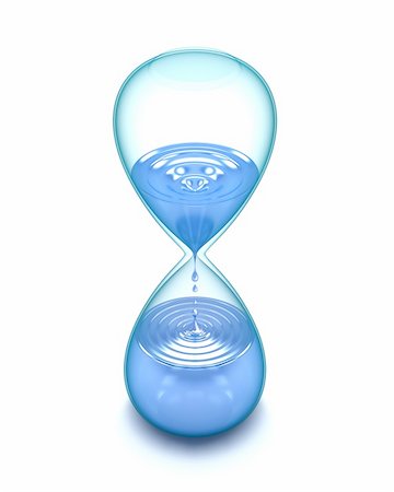 simsearch:400-04672695,k - Water hourglases. 3D concept. White background Photographie de stock - Aubaine LD & Abonnement, Code: 400-04292741