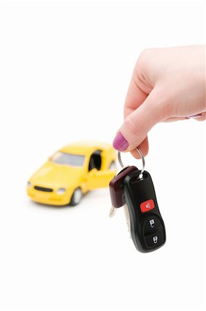 simsearch:400-07445673,k - Car keys and car at background isolated on white Photographie de stock - Aubaine LD & Abonnement, Code: 400-04292869
