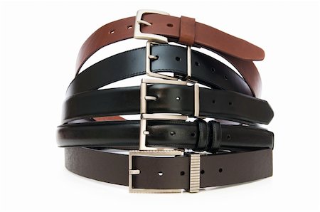 Leather belt isolated on the white background Photographie de stock - Aubaine LD & Abonnement, Code: 400-04292906