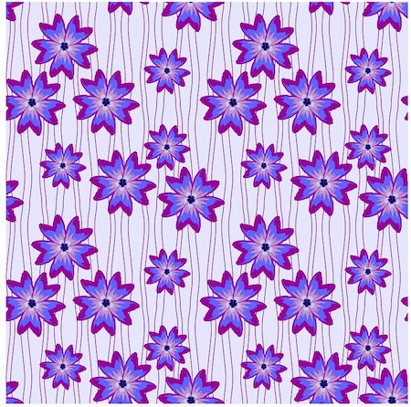 simsearch:400-04679760,k - vector seamless background with blue flowers. clipping mask Photographie de stock - Aubaine LD & Abonnement, Code: 400-04292916