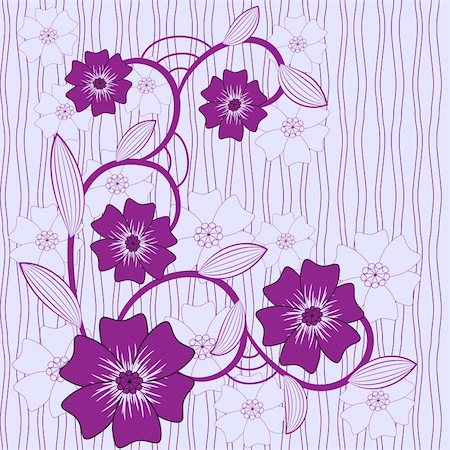 simsearch:400-04679760,k - vector background with blue and violet  flowers Photographie de stock - Aubaine LD & Abonnement, Code: 400-04292917