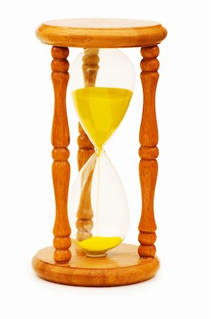 Wooden hourglass isolated on the white background Stock Photo - Budget Royalty-Free & Subscription, Code: 400-04292988