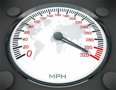 simsearch:400-07102775,k - Concept of speedometer and world map Stock Photo - Budget Royalty-Free & Subscription, Code: 400-04293195