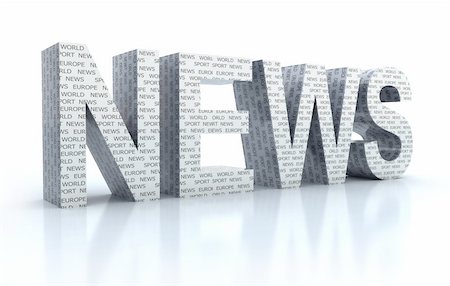 The word news. White background Fotografie stock - Microstock e Abbonamento, Codice: 400-04293333