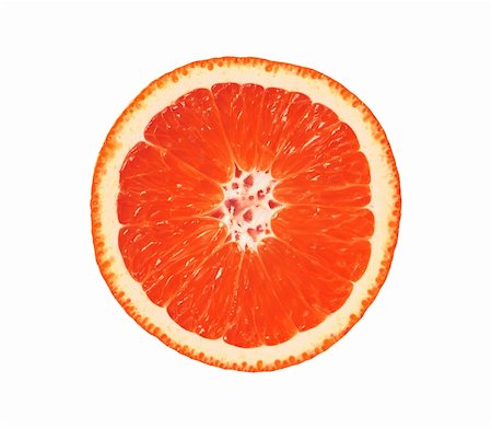 simsearch:400-04417272,k - Close up of sliced pink grapefruit isolated on white background Photographie de stock - Aubaine LD & Abonnement, Code: 400-04293426