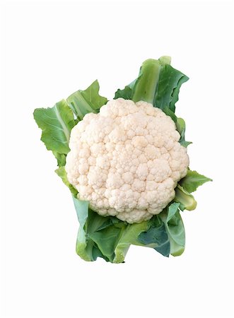 simsearch:400-06429494,k - Whole Cauliflower isolated on white Stock Photo - Budget Royalty-Free & Subscription, Code: 400-04293440