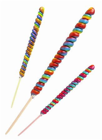 simsearch:400-07449438,k - Colourful lollipops isolated on the white background Stock Photo - Budget Royalty-Free & Subscription, Code: 400-04293441