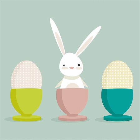 easter rabbit vector - Easter Bunny, vector illustration Stock Photo - Budget Royalty-Free & Subscription, Code: 400-04293510