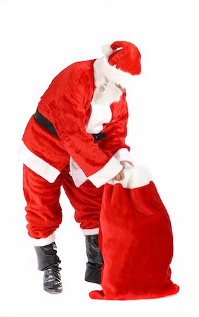 Santa Claus, photo on the white background Photographie de stock - Aubaine LD & Abonnement, Code: 400-04293595