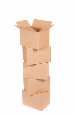 simsearch:400-05708252,k - cardboard box, photo on the white background Stock Photo - Budget Royalty-Free & Subscription, Code: 400-04293604