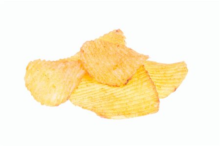 simsearch:400-06485611,k - potato chips, photo on the white background Foto de stock - Super Valor sin royalties y Suscripción, Código: 400-04293605