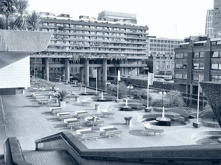 simsearch:400-04323461,k - The Barbican Centre in London, England, UK - high dynamic range HDR - black and white Stock Photo - Budget Royalty-Free & Subscription, Code: 400-04293844