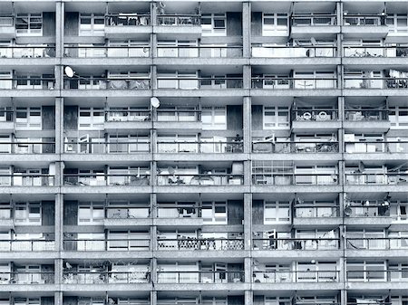 simsearch:400-04323461,k - Trellick Tower iconic sixties new brutalist architecture - high dynamic range HDR - black and white Stock Photo - Budget Royalty-Free & Subscription, Code: 400-04293848