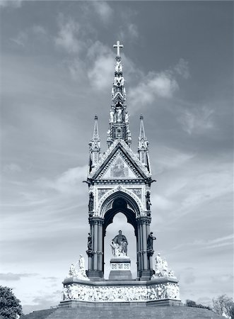 Albert Memorial in Kensington gardens, London, UK - high dynamic range HDR - black and white Photographie de stock - Aubaine LD & Abonnement, Code: 400-04293871