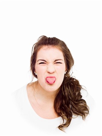 Young woman making a funny face Stock Photo - Budget Royalty-Free & Subscription, Code: 400-04304004