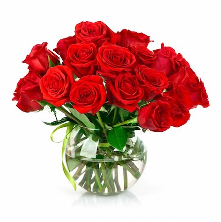simsearch:400-05104344,k - bouquet of red roses isolated on white background Foto de stock - Super Valor sin royalties y Suscripción, Código: 400-04304054