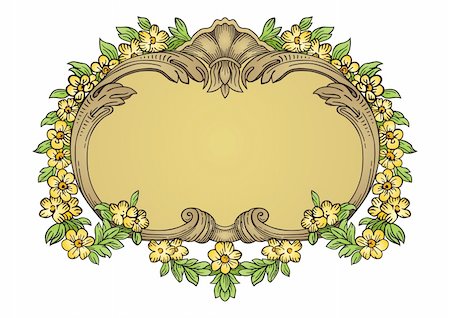 simsearch:400-04277107,k - Floral frame vector Photographie de stock - Aubaine LD & Abonnement, Code: 400-04304552