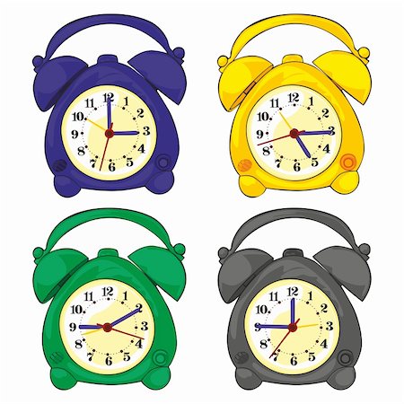 simsearch:400-09011068,k - fully editable vector illustration of isolated clocks Stock Photo - Budget Royalty-Free & Subscription, Code: 400-04304784