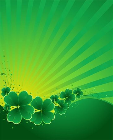 simsearch:400-07303639,k - clover background for the St. Patrick's Day Photographie de stock - Aubaine LD & Abonnement, Code: 400-04304795