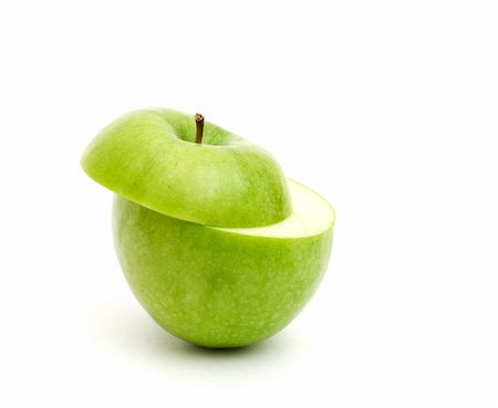 simsearch:400-05265200,k - sliced apple isolated on a white background Photographie de stock - Aubaine LD & Abonnement, Code: 400-04304949
