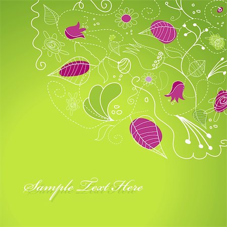 Abstract illustration with flowers. Stock Photo - Budget Royalty-Free & Subscription, Code: 400-04304998