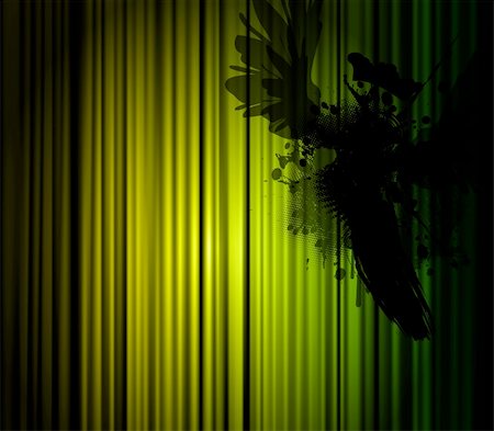 Dark illustration with bird with green light. Stock Photo - Budget Royalty-Free & Subscription, Code: 400-04305015