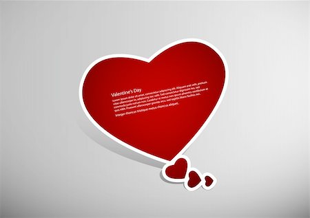 simsearch:400-04378593,k - Valentine's heart message bubble. Photographie de stock - Aubaine LD & Abonnement, Code: 400-04305077