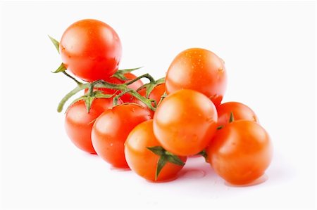 simsearch:400-04287445,k - contact red cherry tomatoes on a white background Stockbilder - Microstock & Abonnement, Bildnummer: 400-04305189
